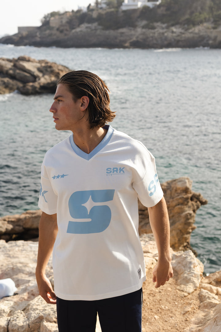 SRK Jersey T-Shirt 'Off White & Blue Ice'
