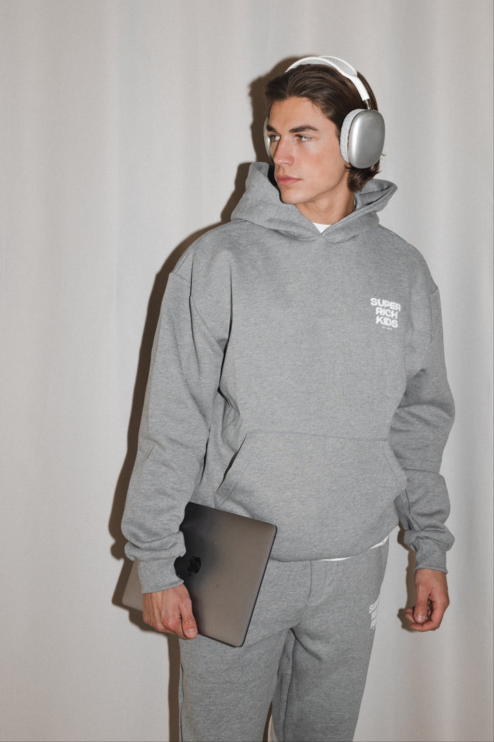 'Essential' Hoodie Grey Melange