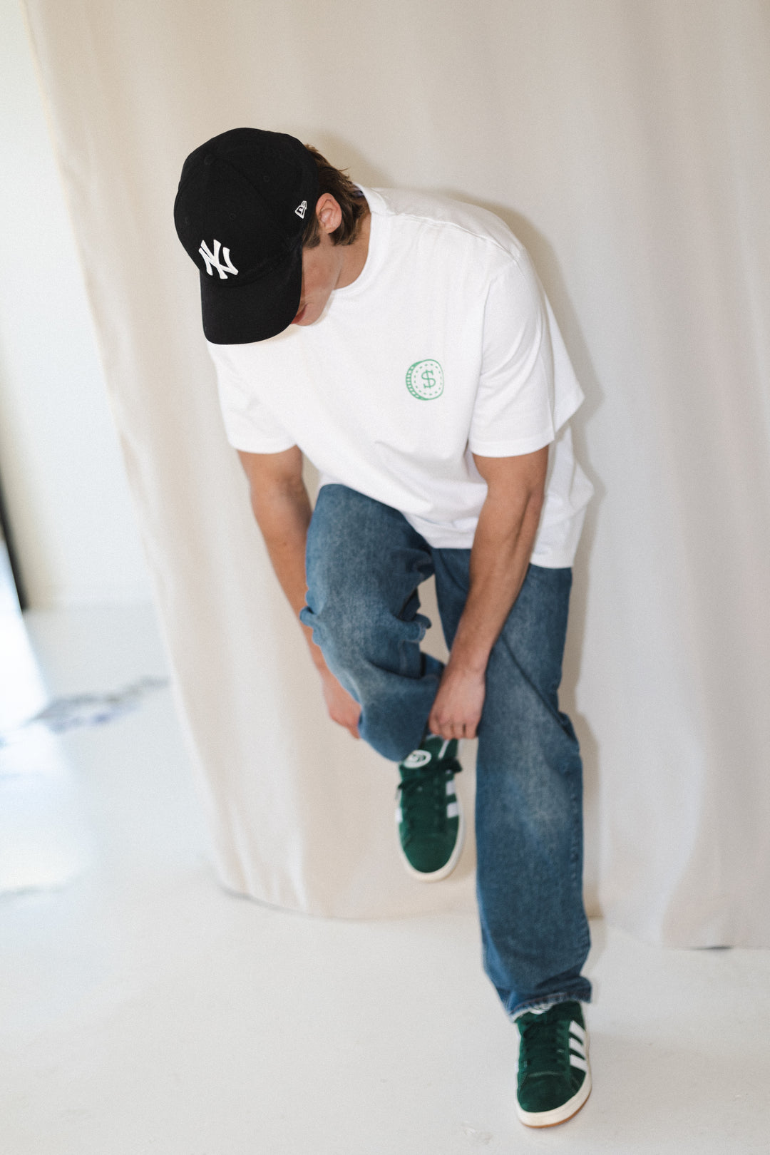 Super Rich Kids T-Shirt White & Bright Green