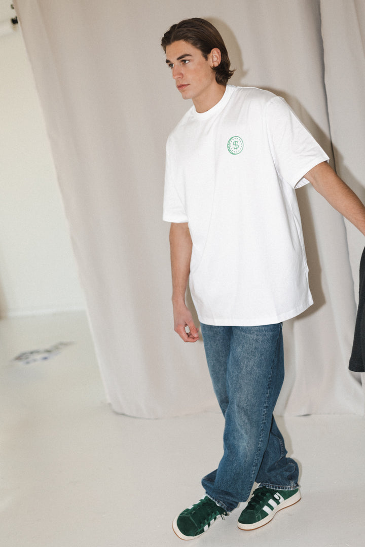 Super Rich Kids T-Shirt White & Bright Green