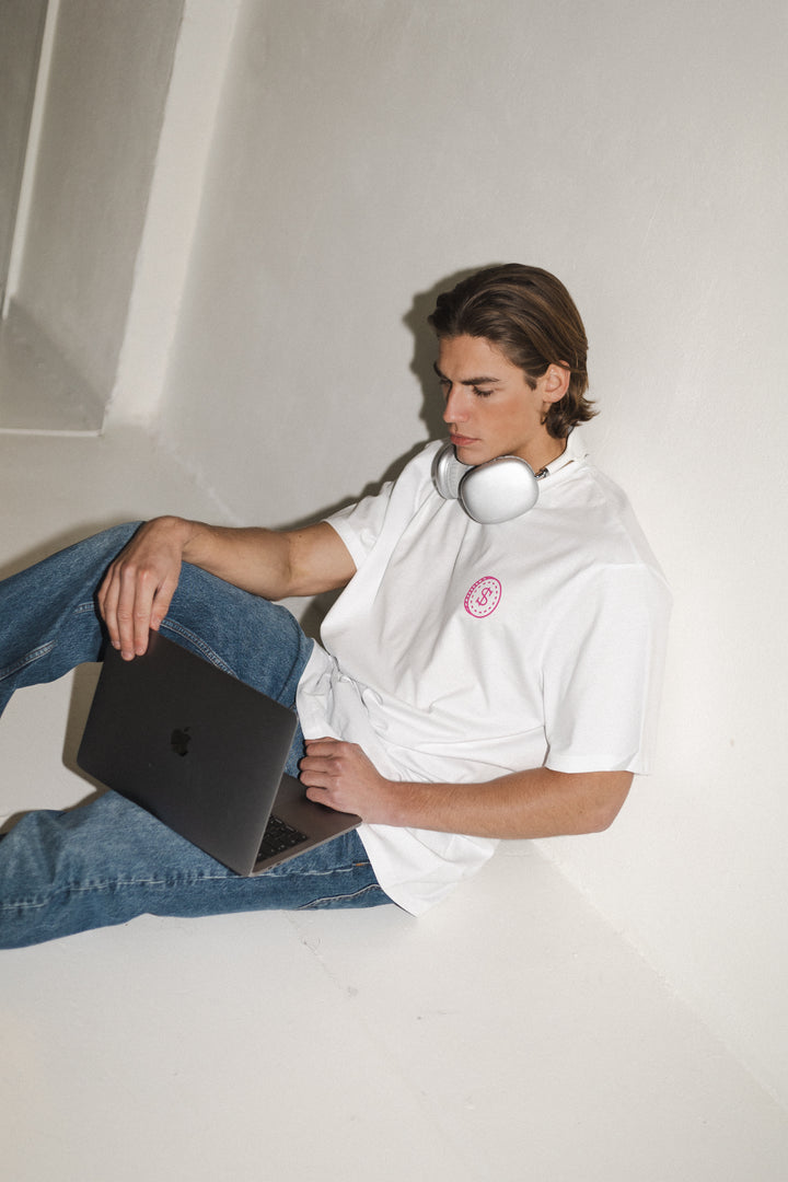 Super Rich Kids T-Shirt White & Pink