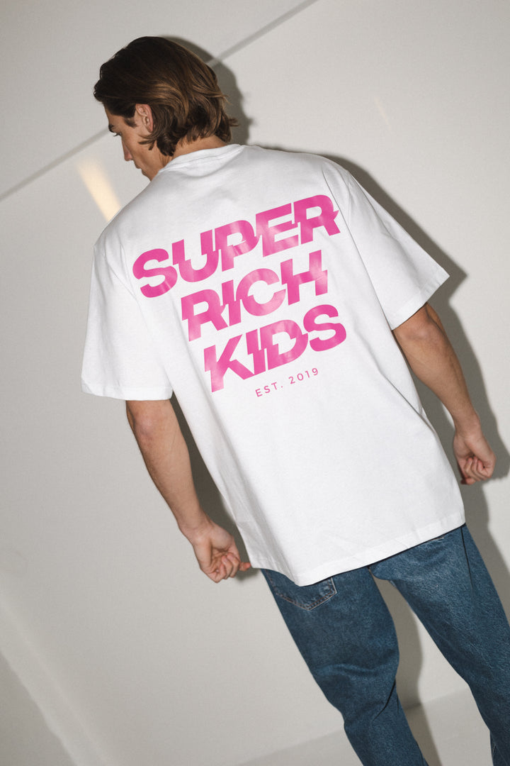 Super Rich Kids T-Shirt White & Pink