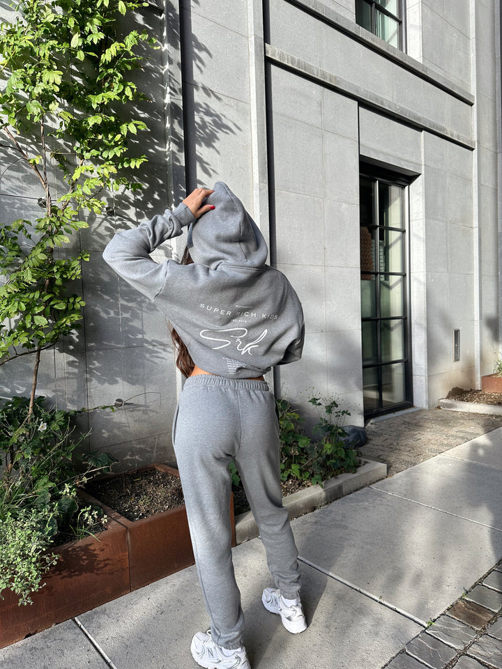 'Signature' Grey Melange Hoodie