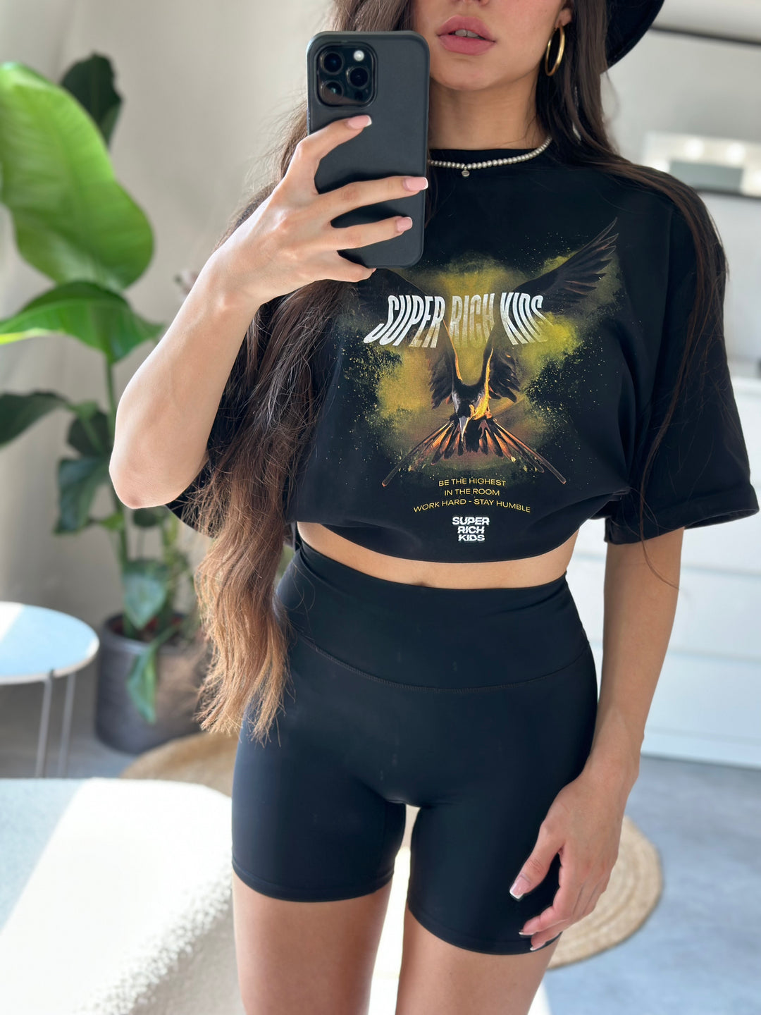 T-Shirt 'Highest in the Room' Black & Yellow