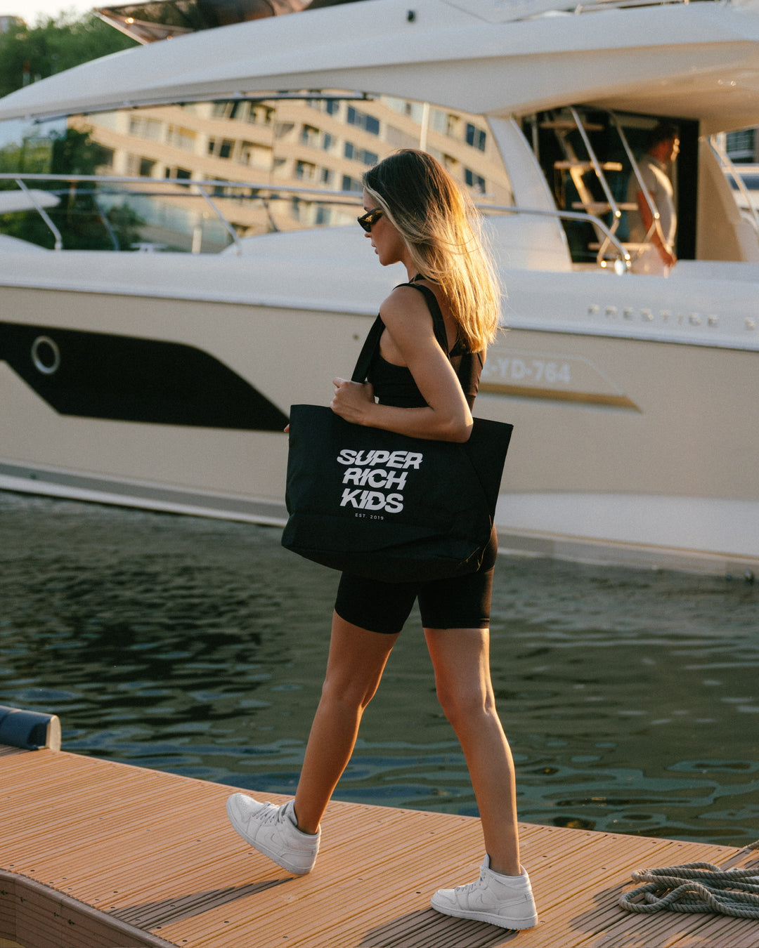 SRK BLACK & WHITE TOTE BAG