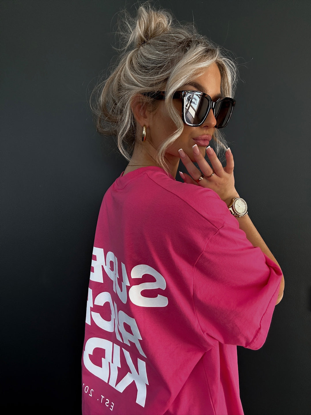 Super Rich Kids T-Shirt 'Hot Pink'