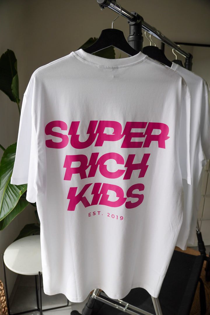 Super Rich Kids T-Shirt White & Pink