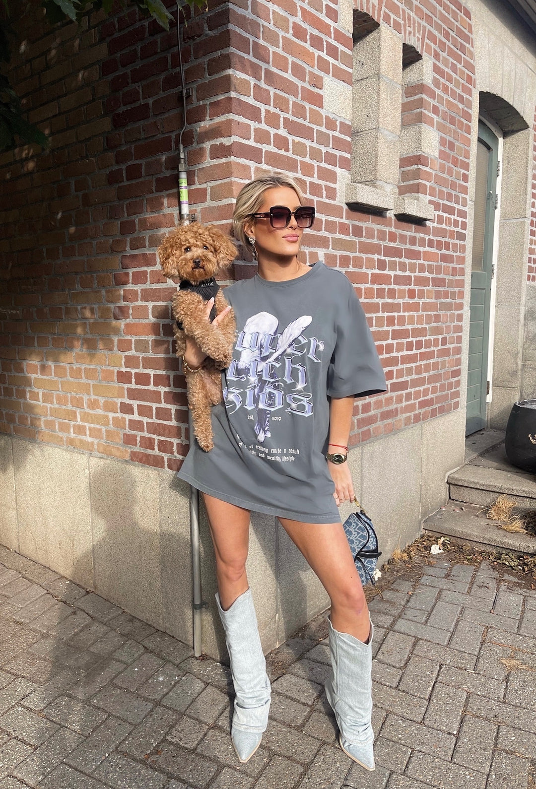 T-Shirt 'Spirit of Ecstacy' Acid Wash Grey