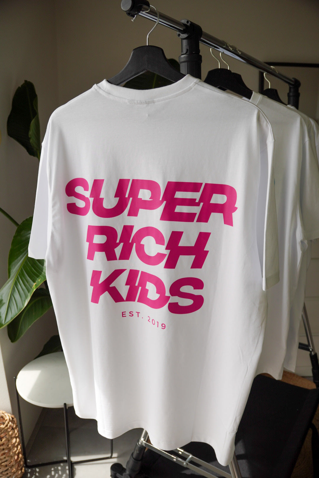 Super Rich Kids T-Shirt White & Pink