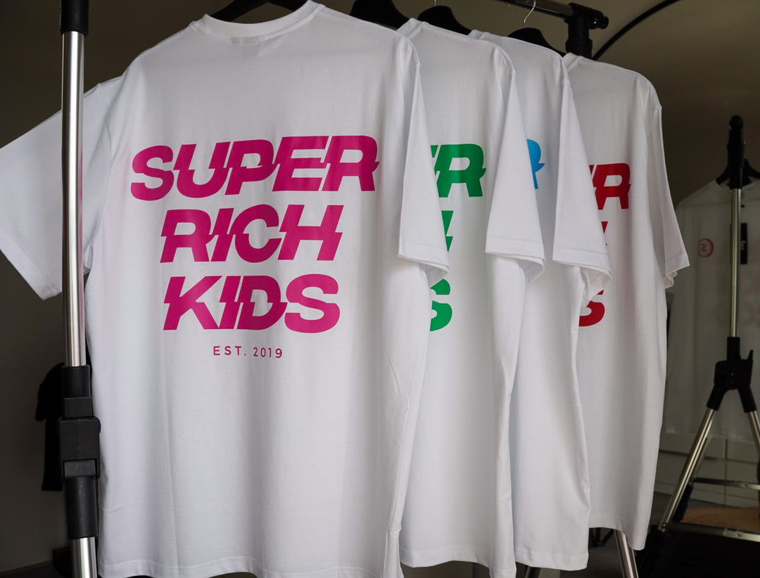 Super Rich Kids T-Shirt White & Pink