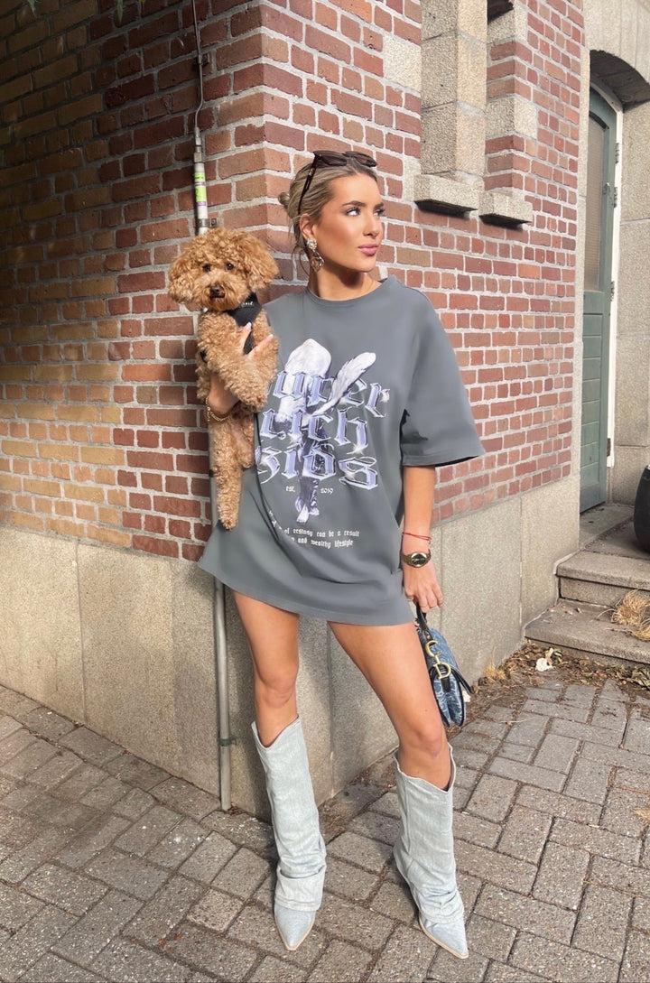 T-Shirt 'Spirit of Ecstacy' Acid Wash Grey