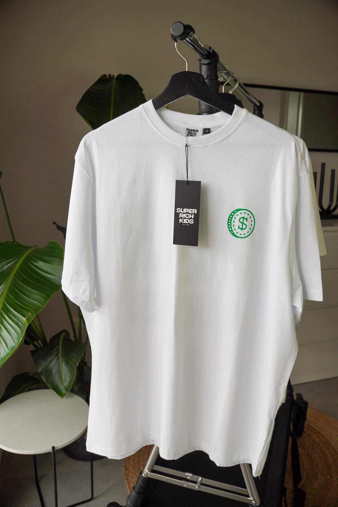 Super Rich Kids T-Shirt White & Bright Green