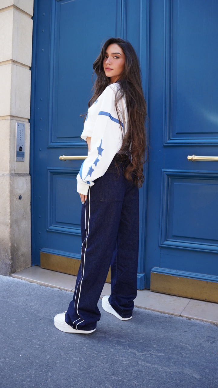 SRK Oversized Jersey 'Off White & Bright Blue'