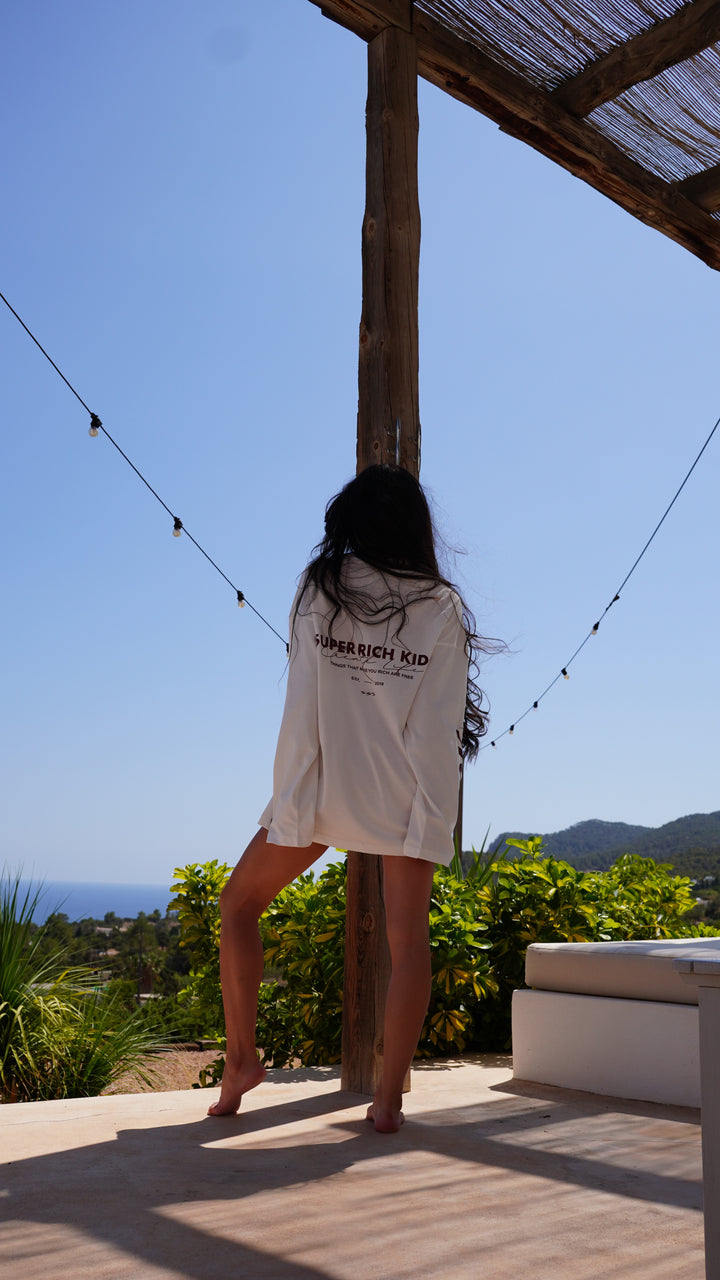 SRK Longsleeve tee 'Off White & Burgundy'