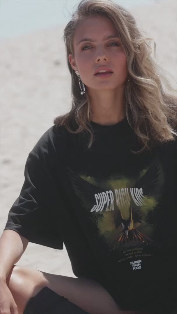 T-Shirt 'Highest in the Room' Black & Yellow