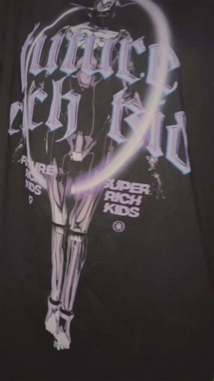 T-Shirt 'Future Rich Kid' Black & Purple