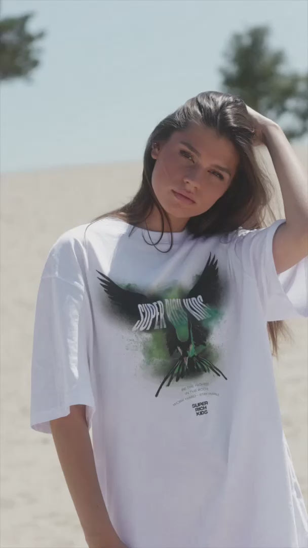 T-Shirt 'Highest in the Room' White & Green