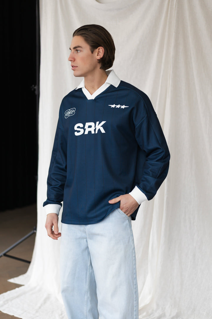SRK Legacy Striped Polo Jersey ‘Navy’