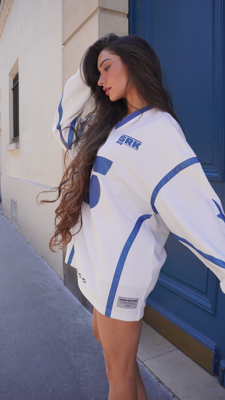 SRK Oversized Jersey 'Off White & Bright Blue'