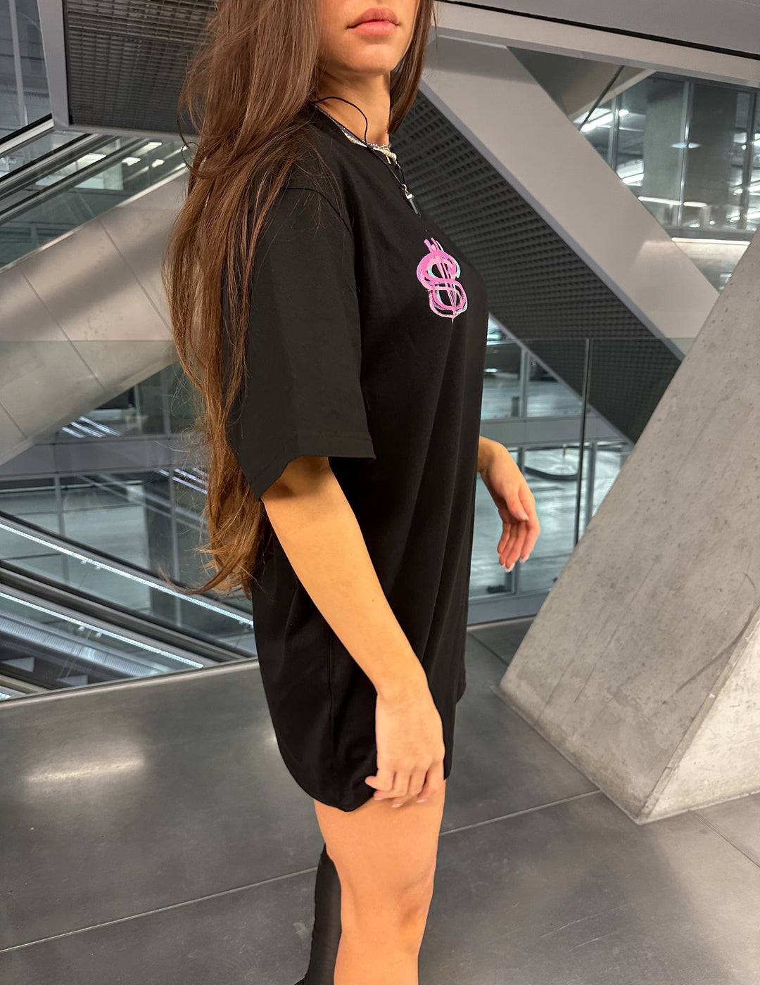 T-Shirt Brushed Dollar Pink