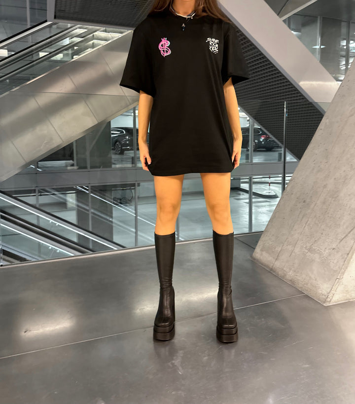 T-Shirt Brushed Dollar Pink