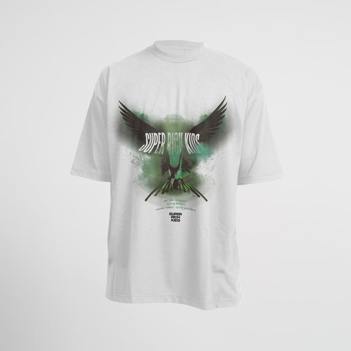 T-Shirt 'Highest in the Room' White & Green